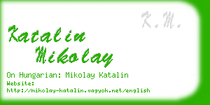 katalin mikolay business card